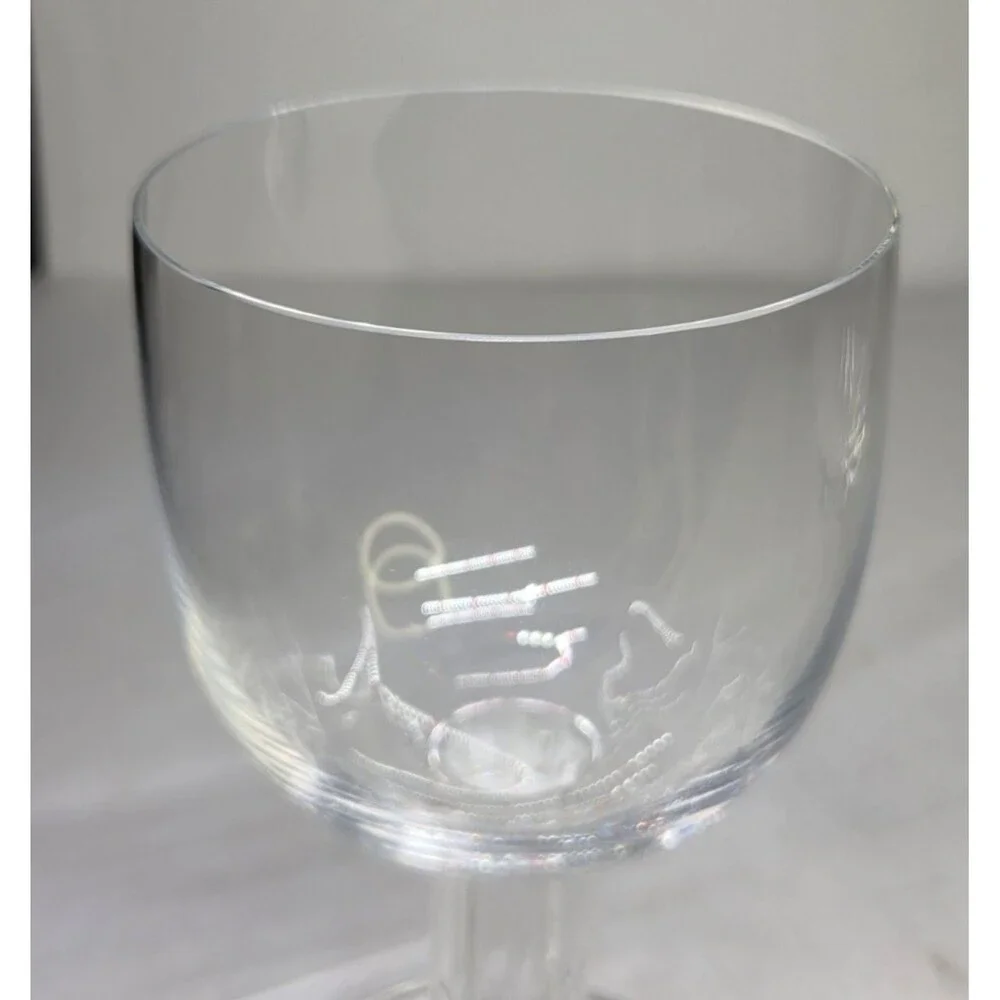 Pair Of Dansk Crystal Greta Water Wine Glasses Goblets 6 7/8